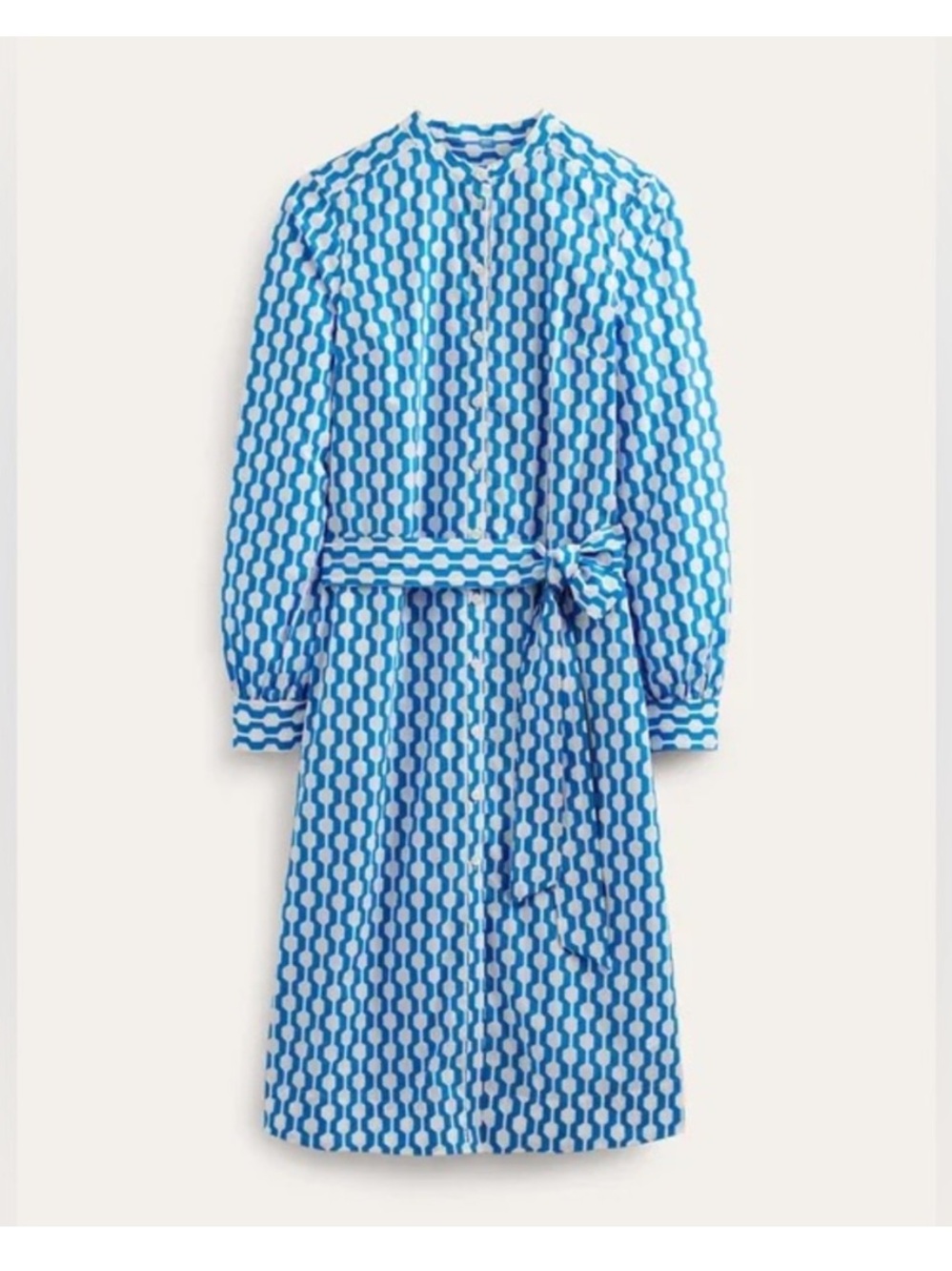 NWT Boden Collarless Midi Shirt Dress Sz 16-18L - Picture 1 of 11